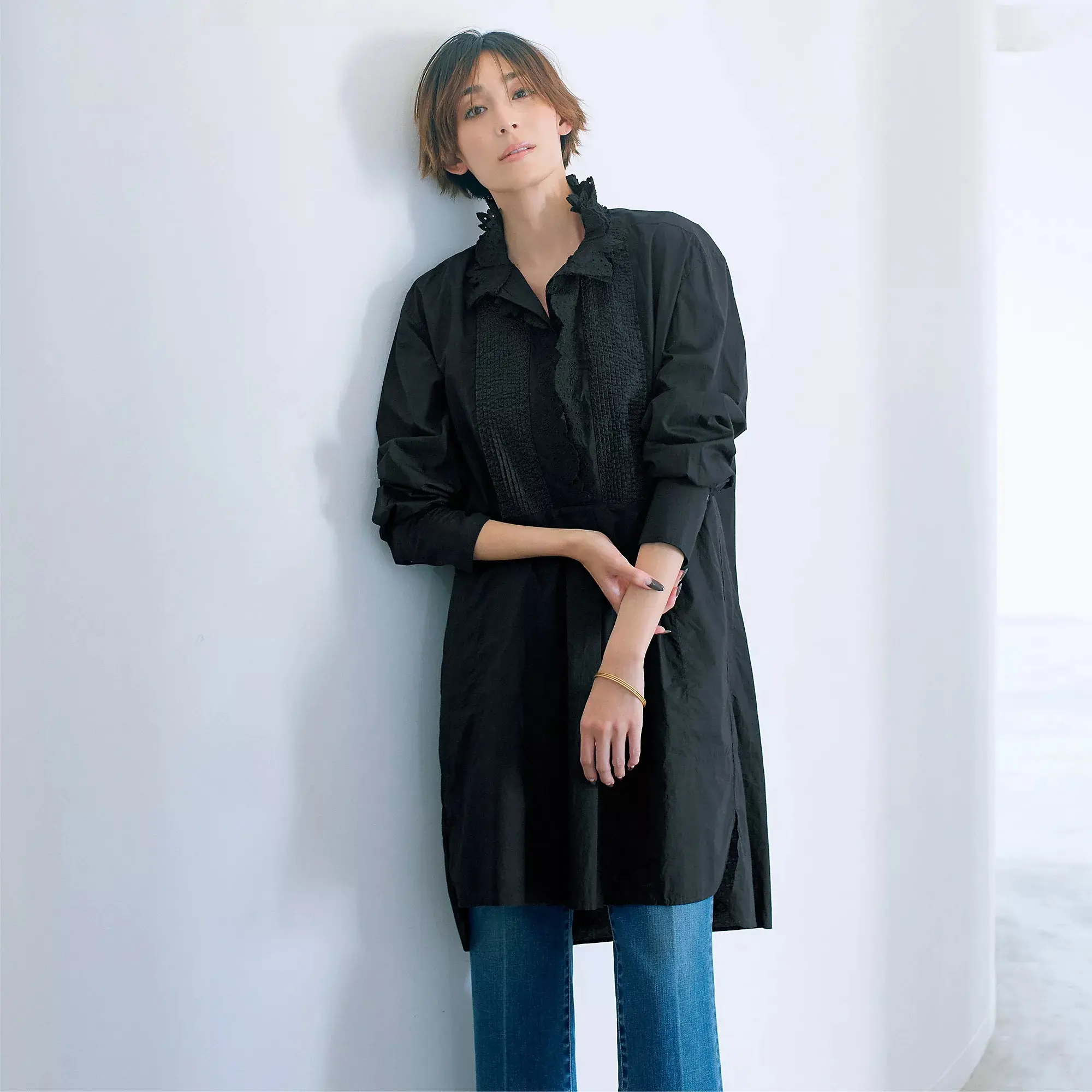 ISABEL MARANT ETOILE レース使いロング丈ブラウス