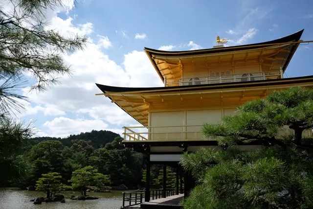 裏から見る金閣寺