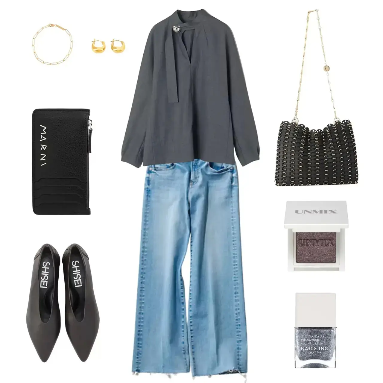 【50代 週末コーデ】モードなブラウスで差をつける、秋の洗練デニムスタイル＃Jマダムのおしゃれ