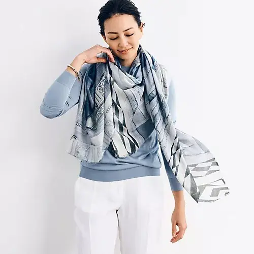 Faliero Sarti 【戸野塚かおるさんセレクト】Syon House London／シルクスカーフ ￥74,800