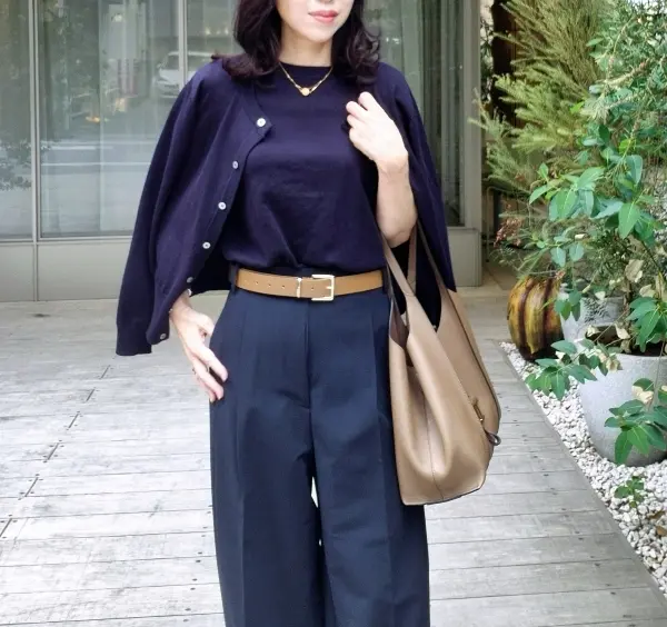 季節の変わり目に♪【気温別】アンサンブルニットの快適コーデ4選_1_8-1