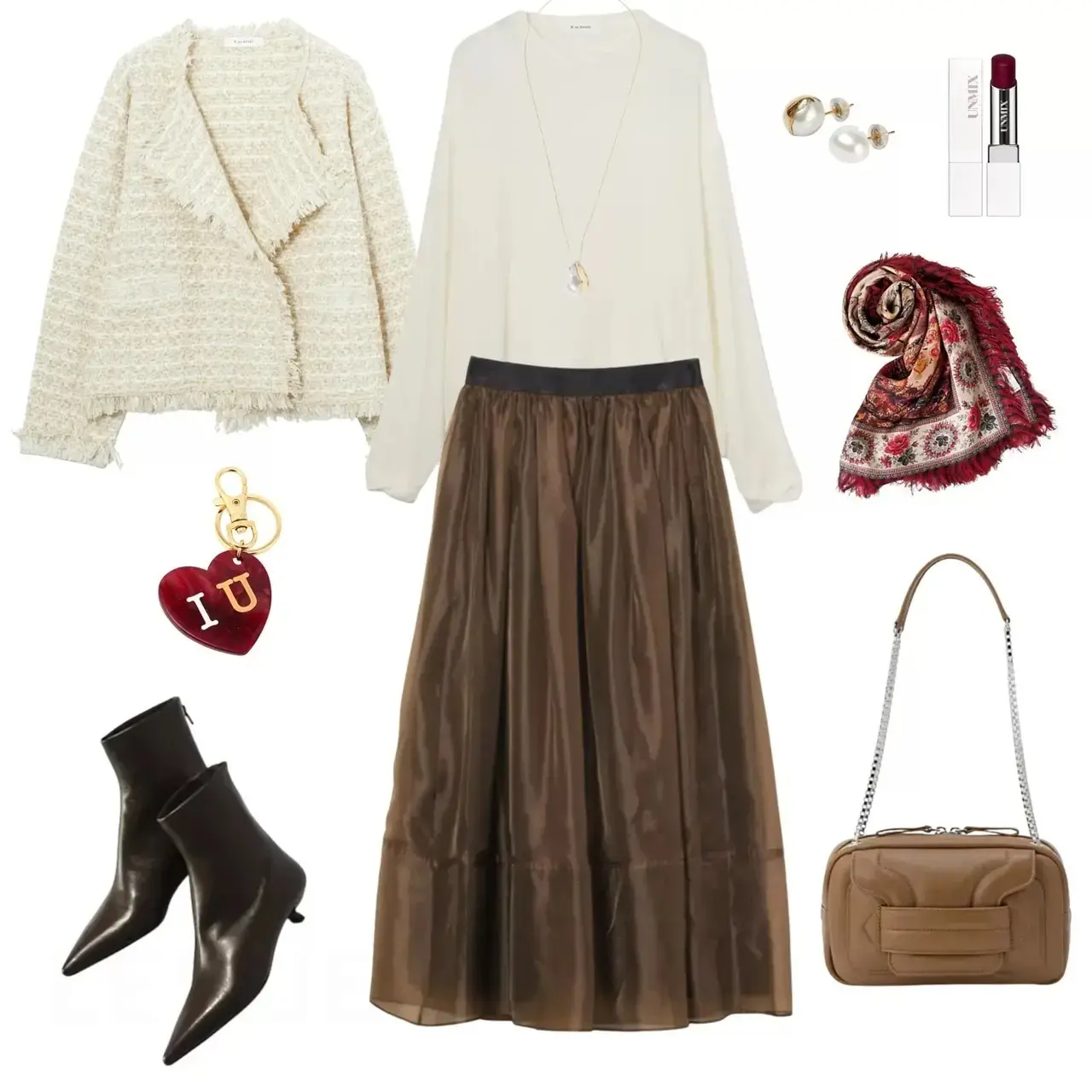 【50代 週末コーデ】ホテルランチやアフタヌーンティーに。気負わず着られる“スマートエレガント”な華やぎコーデ#Jマダムのおしゃれ