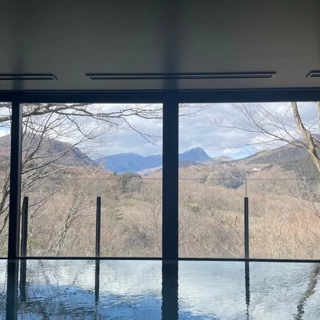 ふふ箱根の温泉から見える景色