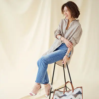 【大草直子・フィナモレ コラボ】ドロップショルダーシャツ 新品未使用　希少 大草直子さん✕フィナモレ 待望のコラボレーション第2弾 – AMAN