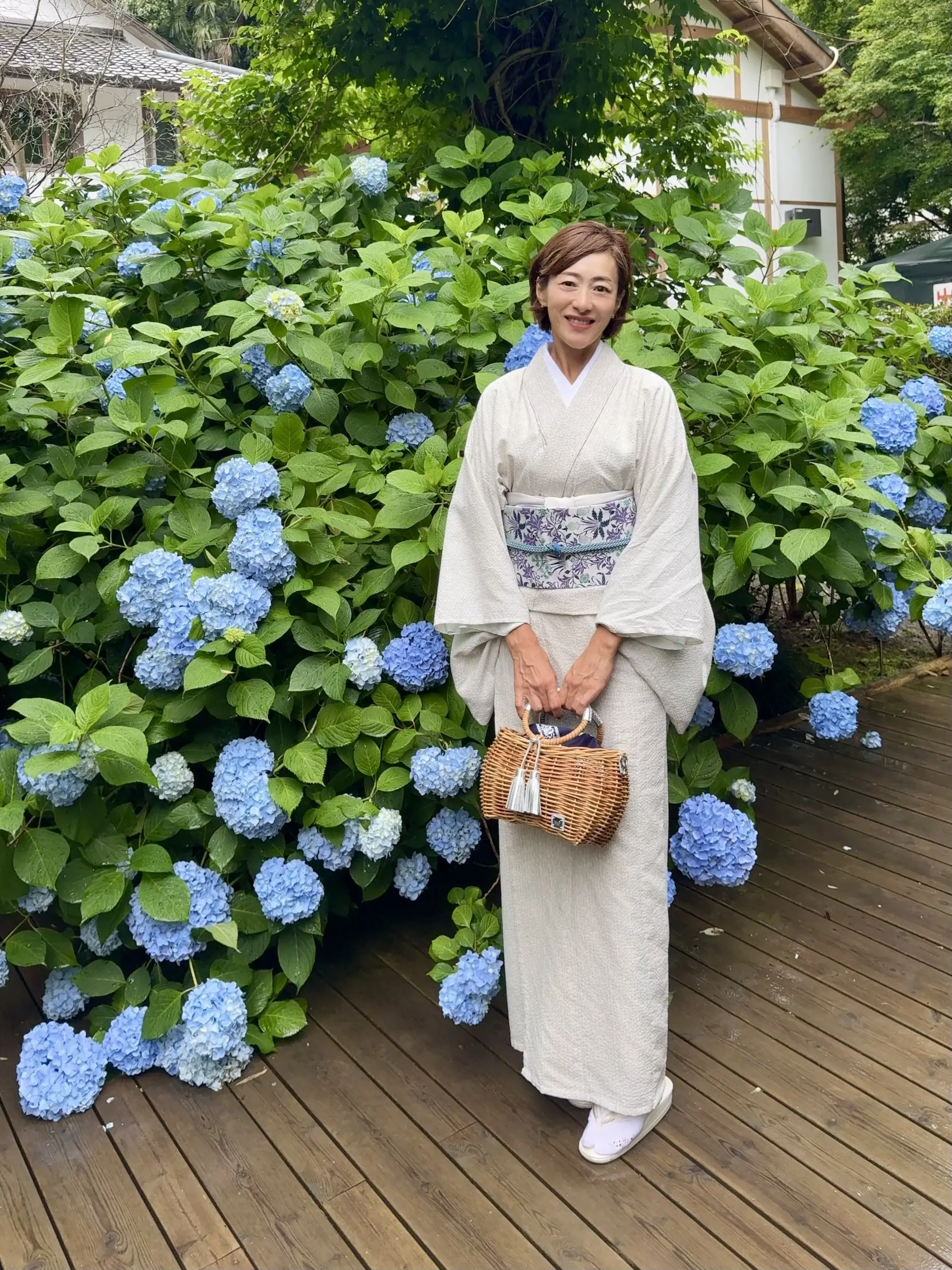 紫陽花の季節、自分で仕立てたお着物で古都鎌倉・明月院へ_1_21