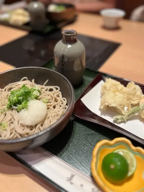 すだちおろし蕎麦と鱧の天ぷら