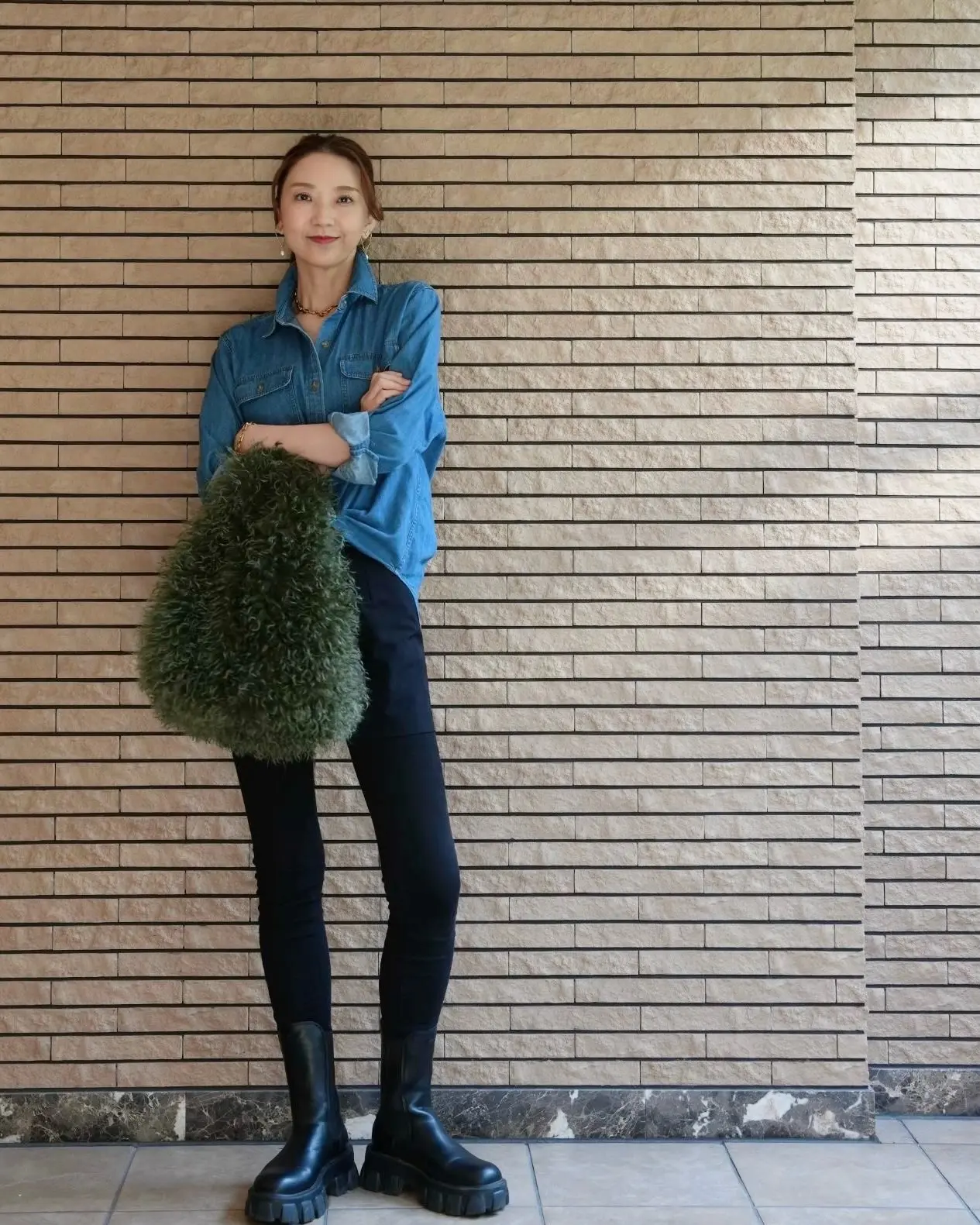 【UNIQLOデニムシャツ×スキニーパンツ】私のデイリーコーデ✨_1_1