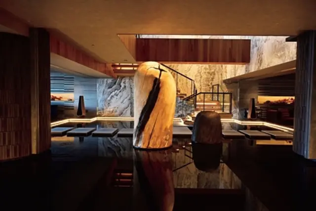 北海道・洞爺「BOUROU LAKE TOYA」　50代　ひとり旅　おすすめ　宿　ラウンジの写真