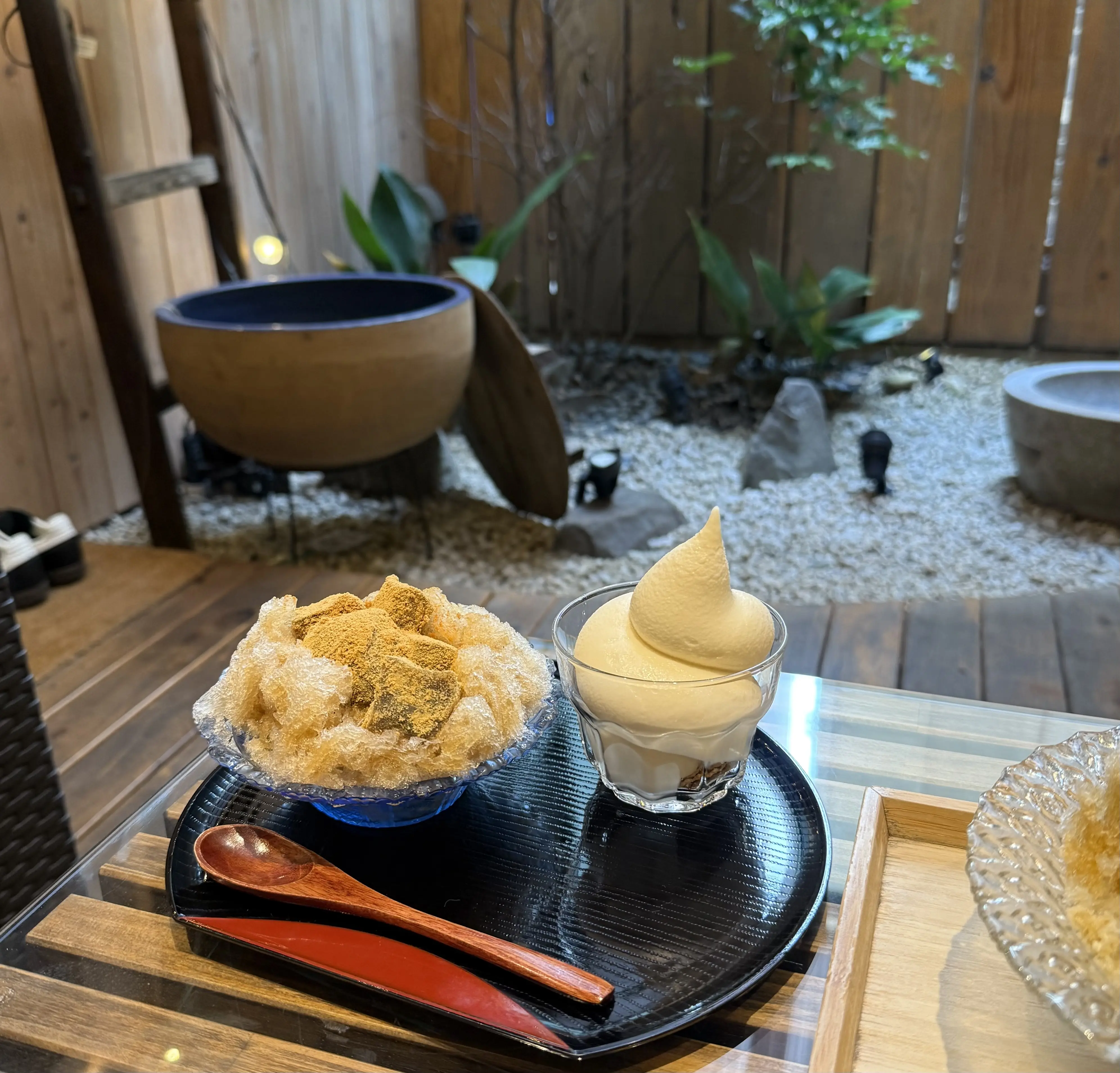 かき氷とソフトクリーム