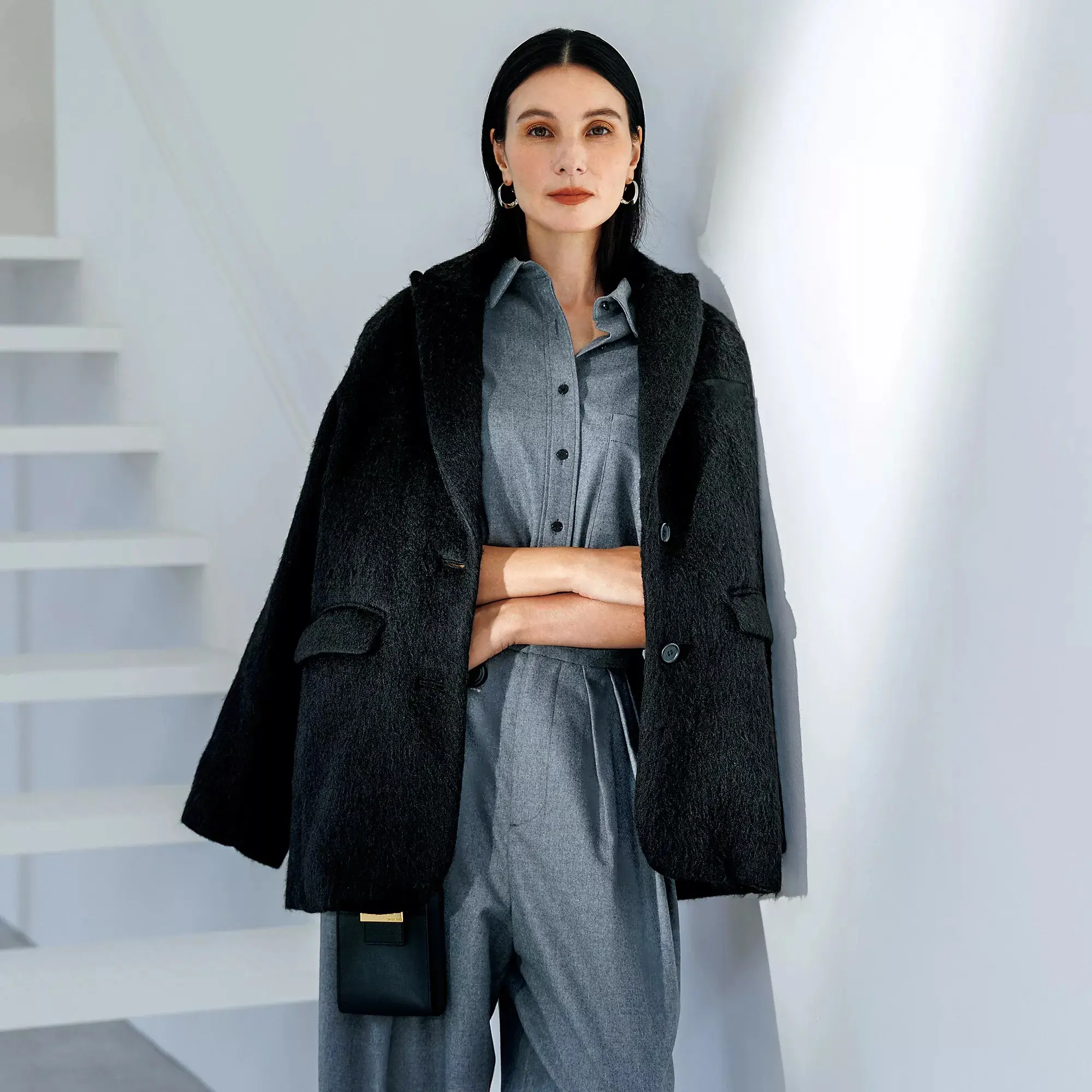 重さはいらない。暖かさと気軽さと上質さこそ、すべて。スタイリスト・福田亜矢子×E by éclat、大人のための「軽量コートジャケット」できました！_1_4