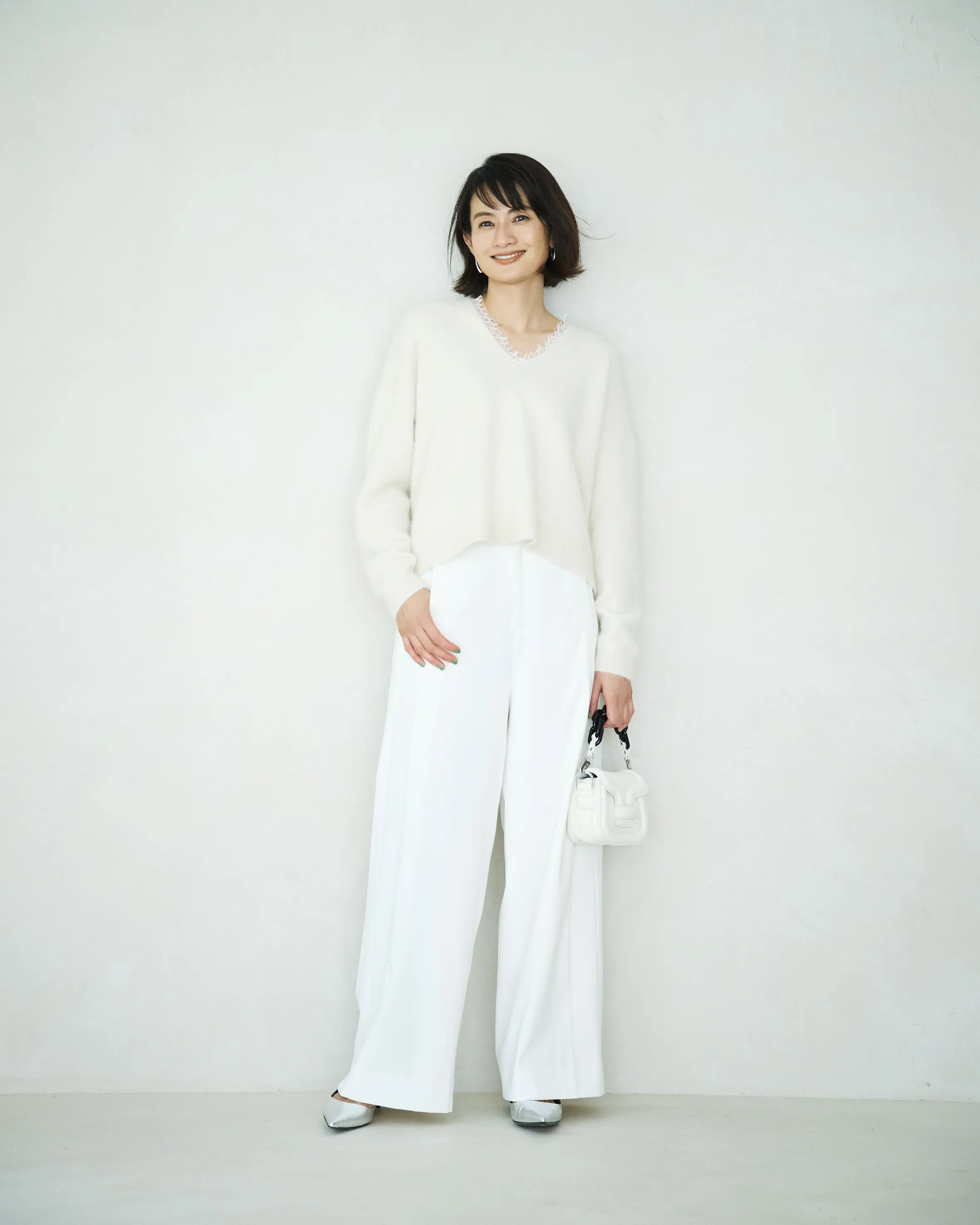 【50代 パンツ】E by éclat「優美なセミワイドパンツ」の秋コーディネート6選_1_10