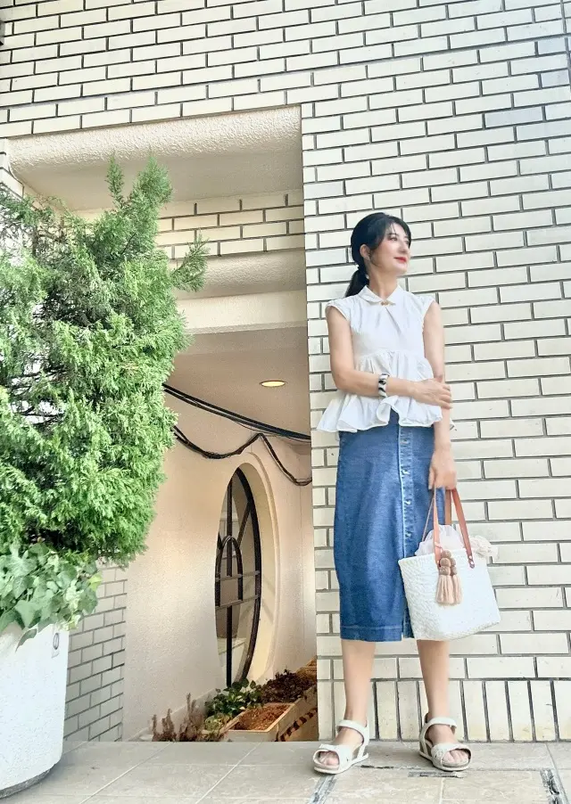 UNIQLOデニムスカートで十番祭り_1_1