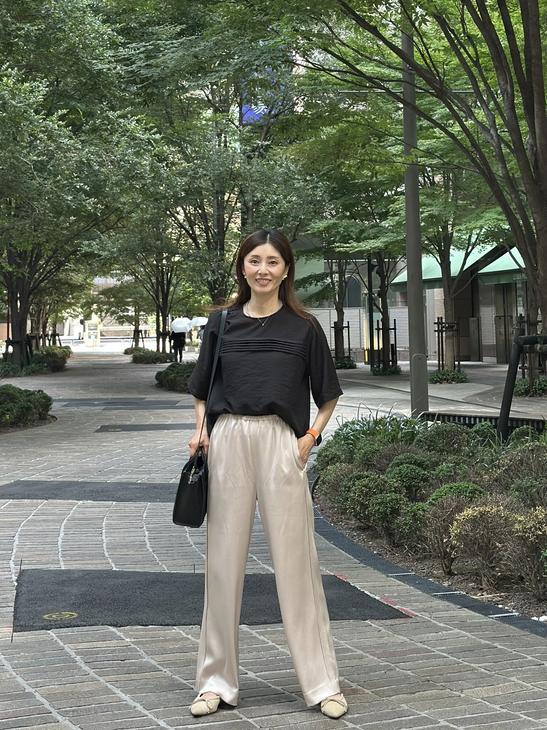 『E by eclat 』のシアーピンタックTブラウスを着回ししてみました_1_8