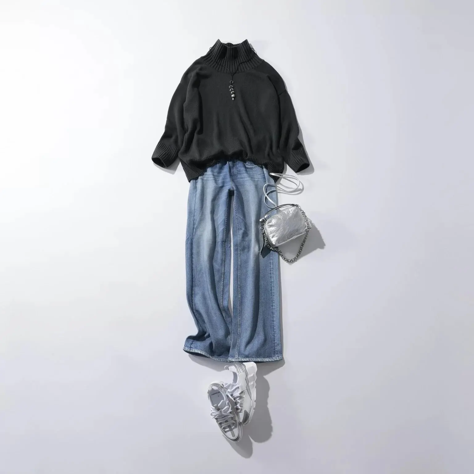 【50代 ファッション】E by eclat「ボトルネックニット」シーン別着まわし６LOOK_1_2