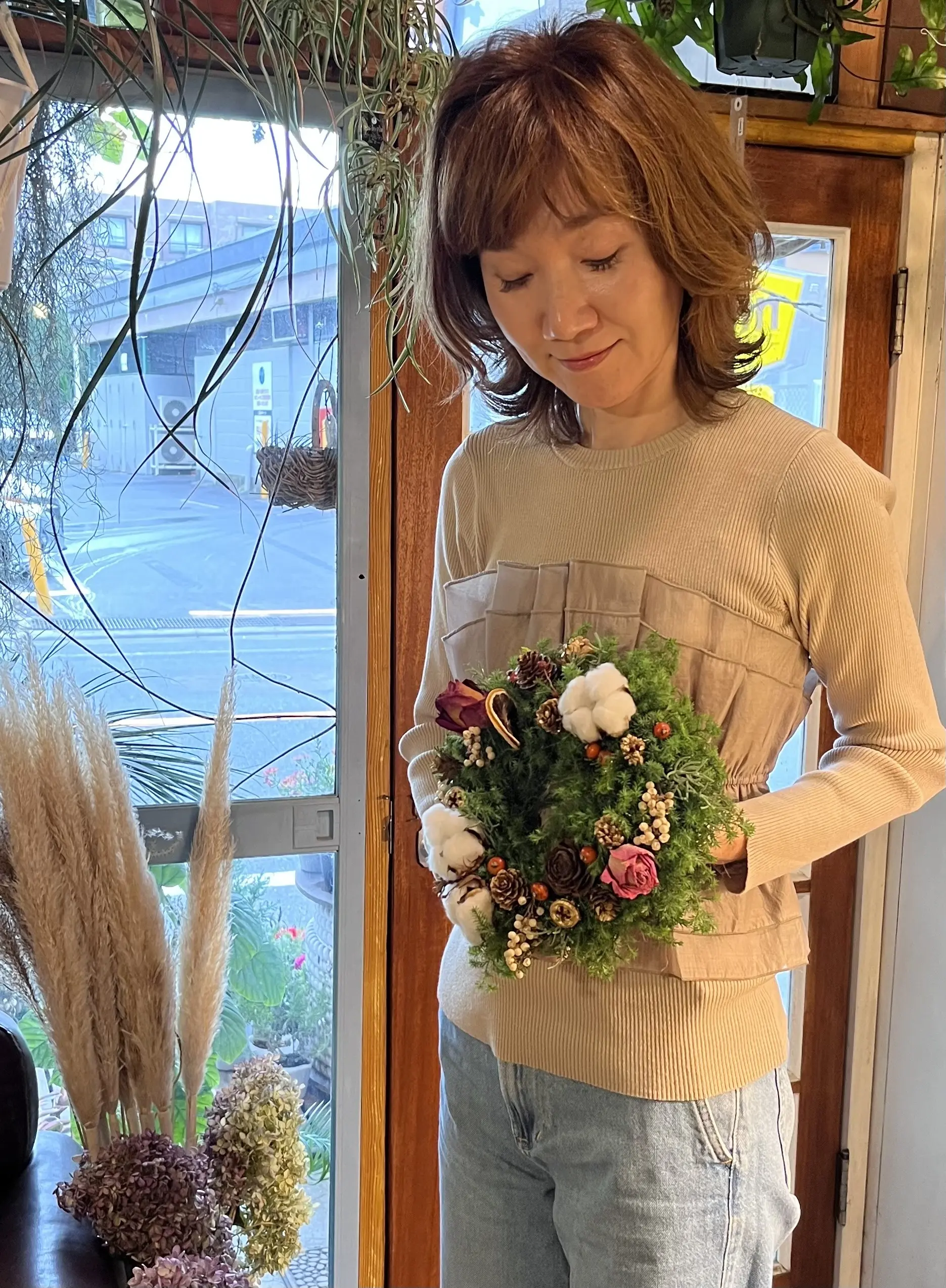 今年は早めのクリスマスリース作り_1_9