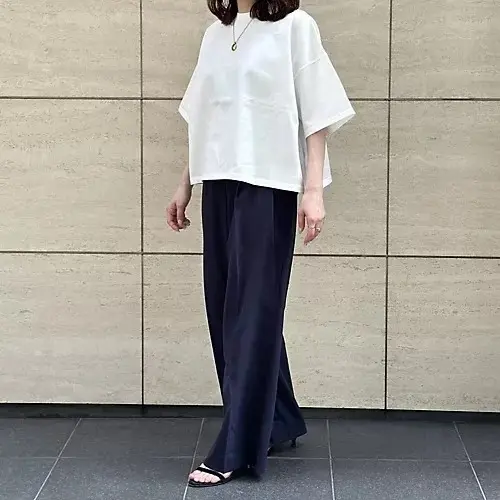 【50代 Tシャツ】気温28度、50代に似合うTシャツ10コーデ_1_16