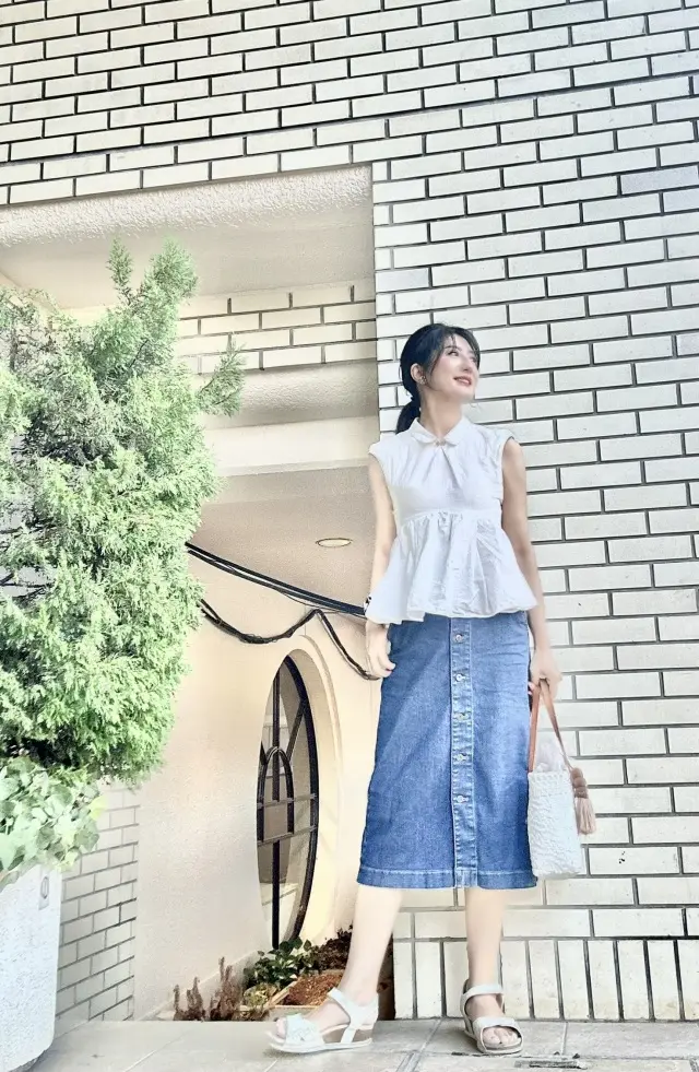 UNIQLOデニムスカートで十番祭り_1_2