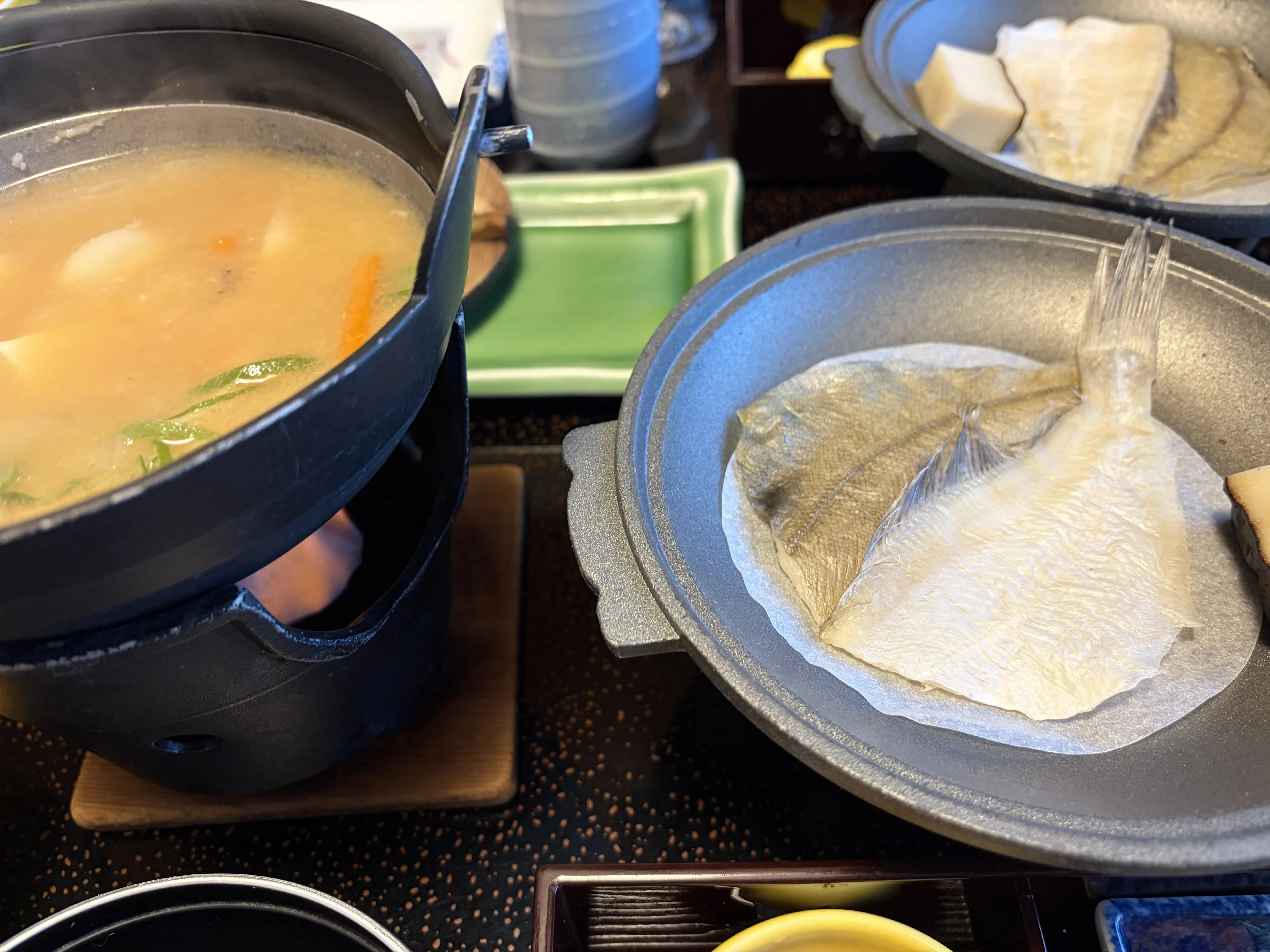 からだにやさしい豚汁も朝食の名物