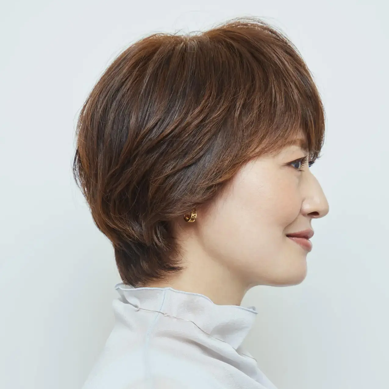 横から見たヘアスタイル