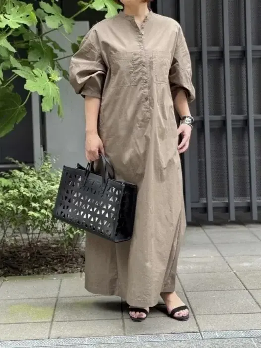 【The last exclusive order】井川遥さんプロデュースブランド「loin.」通気性・速乾性に優れたシャツワンピース。【50代ファッション】_1_6