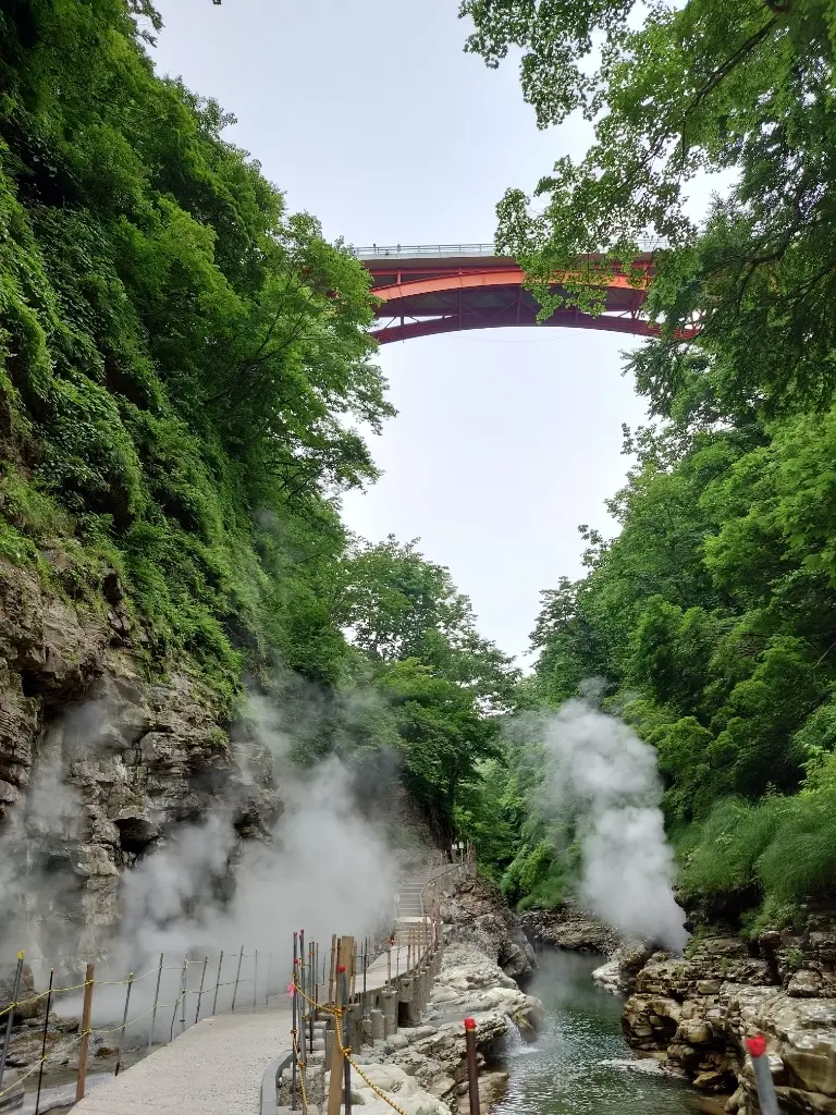 遊歩道の上の橋