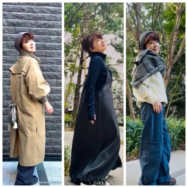 冬のきれいめ大人の朝活カジュアルコーデ