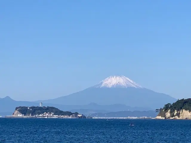 富士山　海　湘南　jマダムの暮らし　デュアルライフ　海散歩　海岸散歩