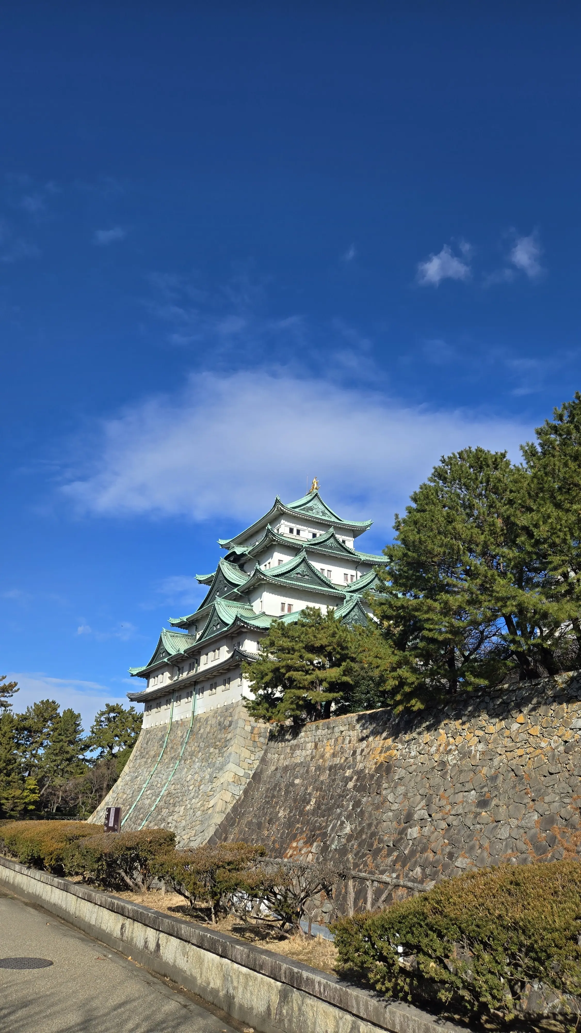 晴天の下の名古屋城は美しい