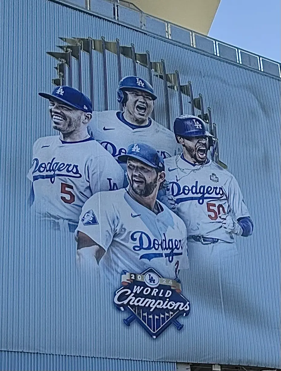 ドジャースタジアム ワールドシリーズチャンピオン ウォールアート 壁画 ドジャース