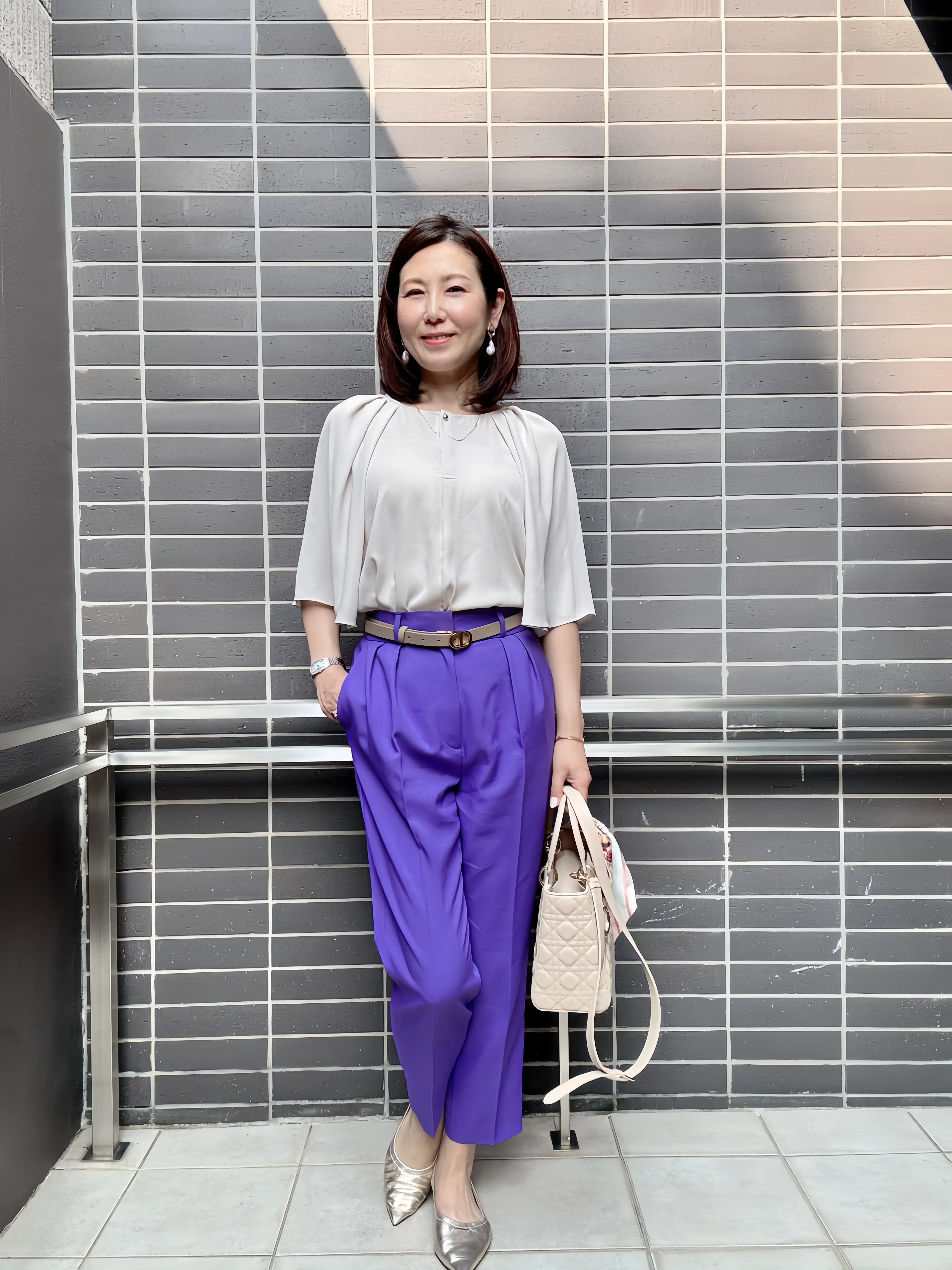 50代細見え♡カラーパンツコーデ_1_1
