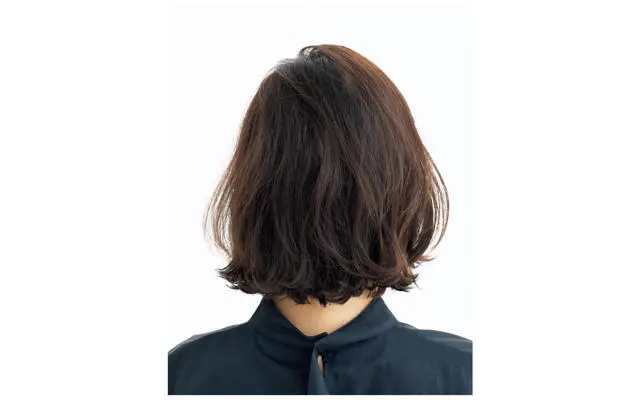 後から見たレイヤーボブヘアスタイル