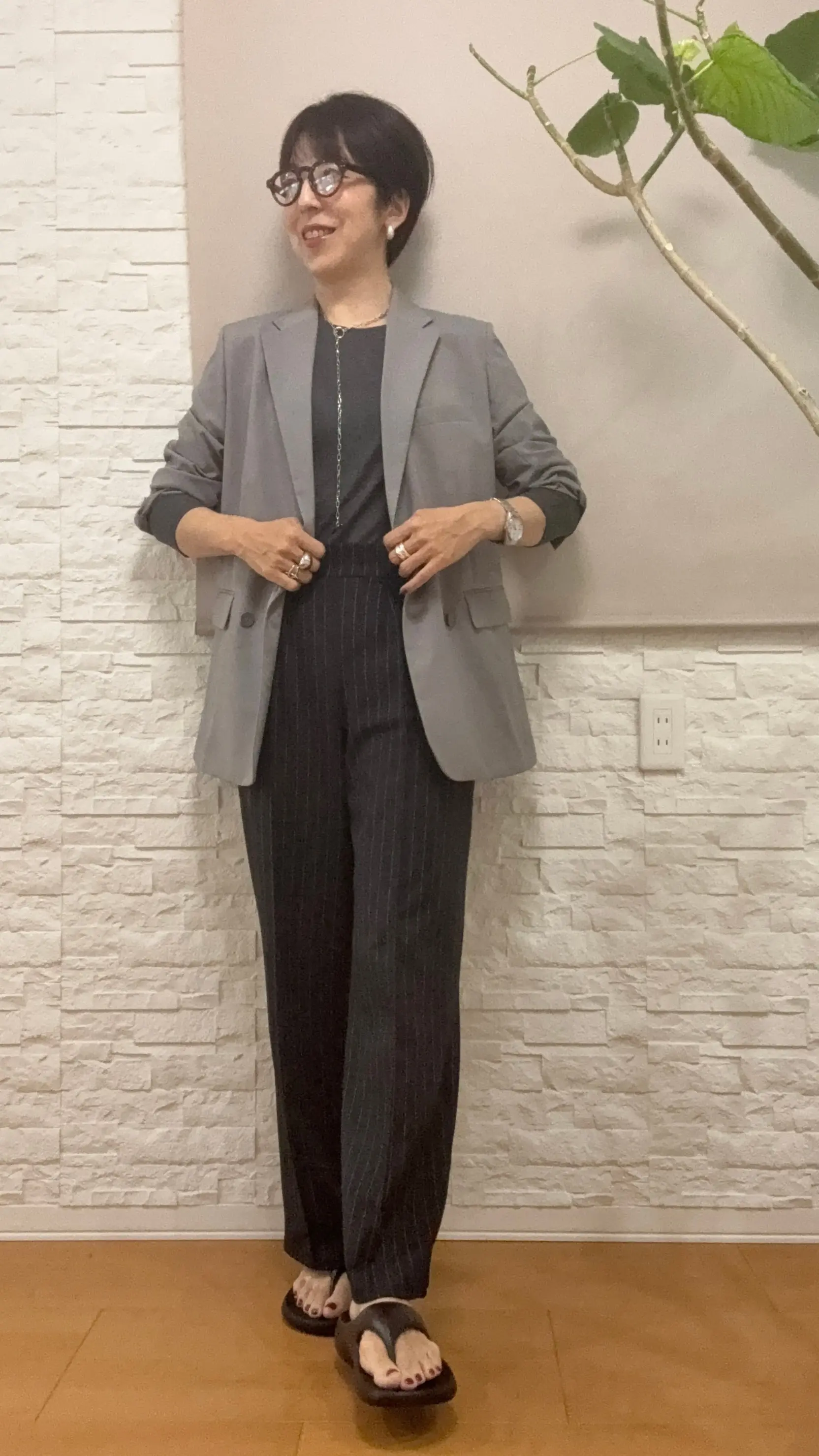 50代プチプラワントーンコーデ*GU×エイチアンドエム_1_3