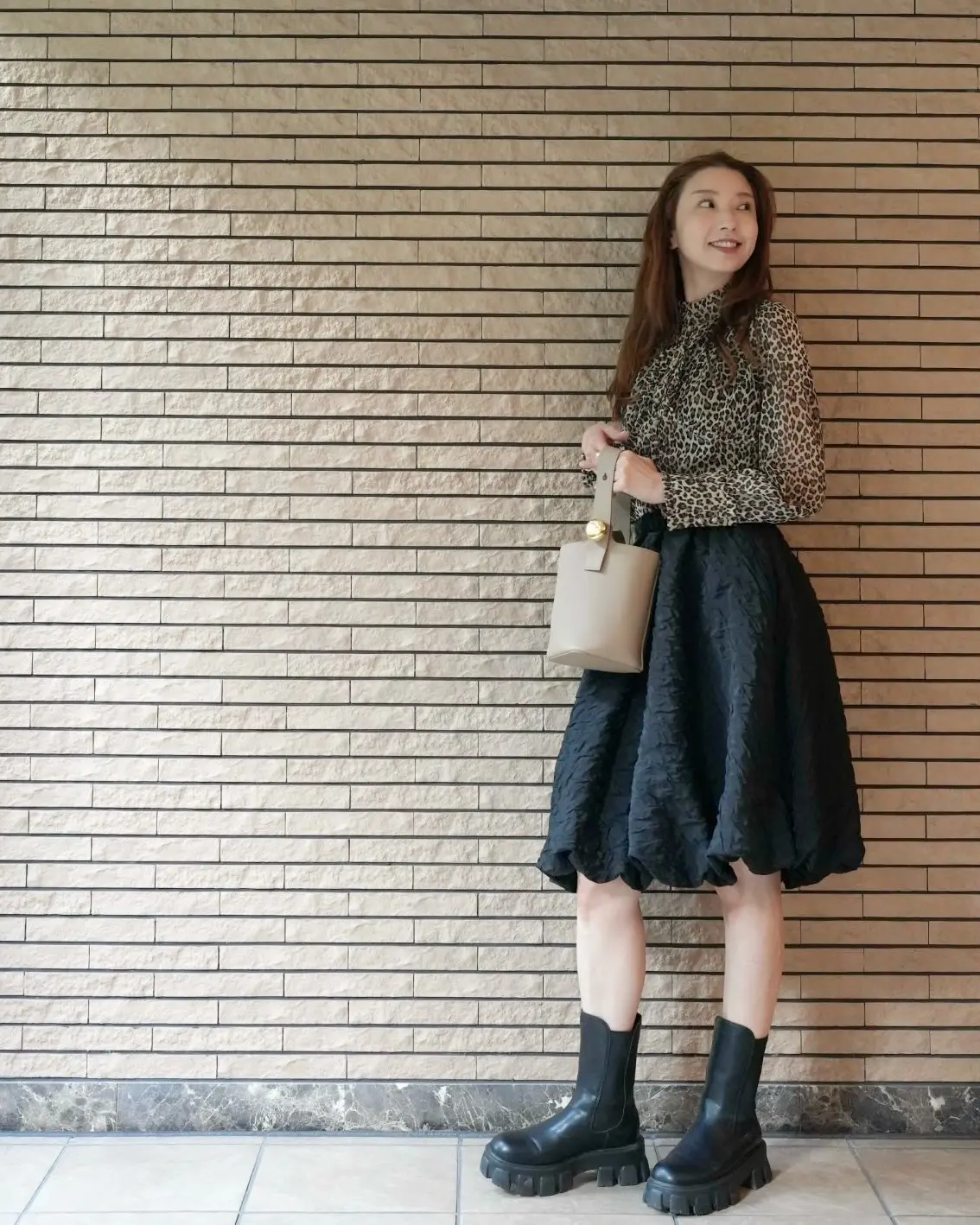 レオパードブラウス🤎🖤抜け感コーデ🍂_1_2