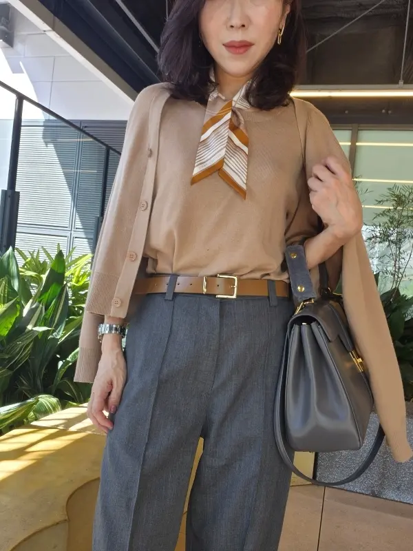 季節の変わり目に♪【気温別】アンサンブルニットの快適コーデ4選_1_5-2