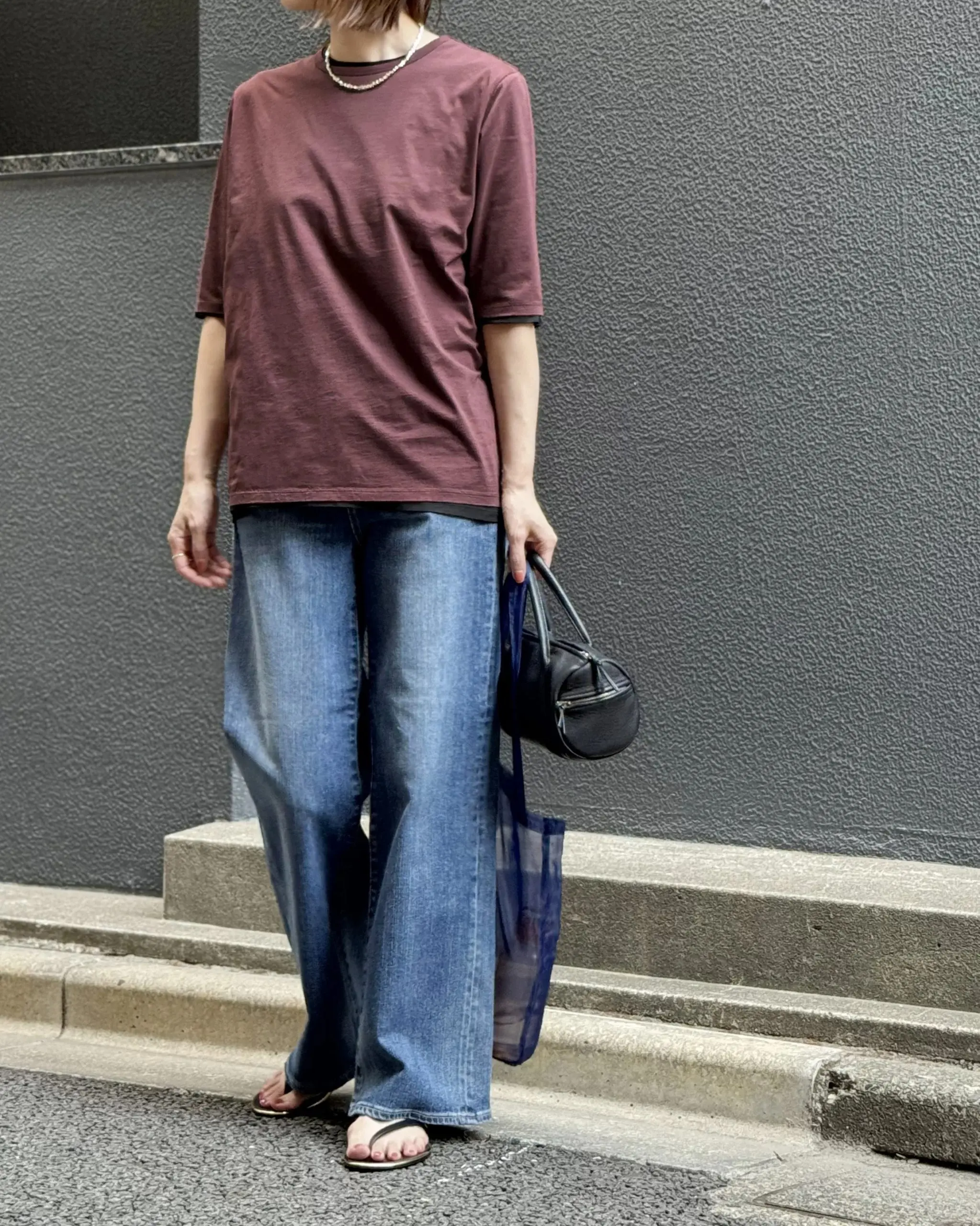 ＼細見え・洒落見えがかなう／大人のための五分袖パックTシャツを解説！ 【50代ファッション・E by eclat】_1_7