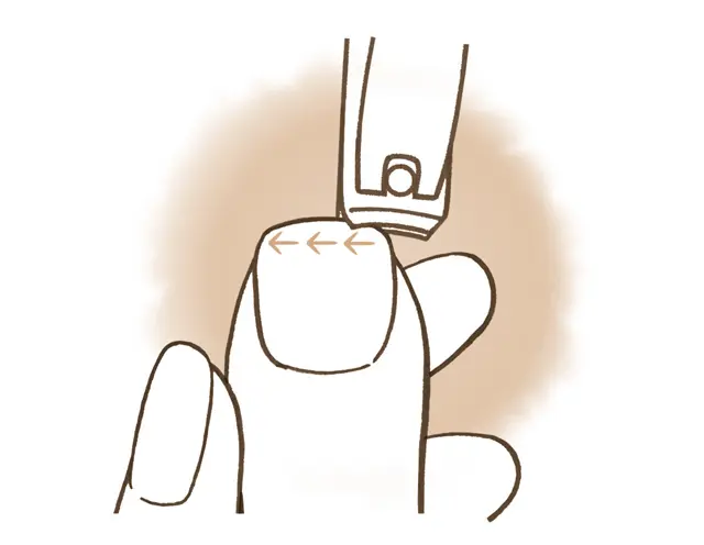 《Step 1》爪切りで爪を直線的に切る