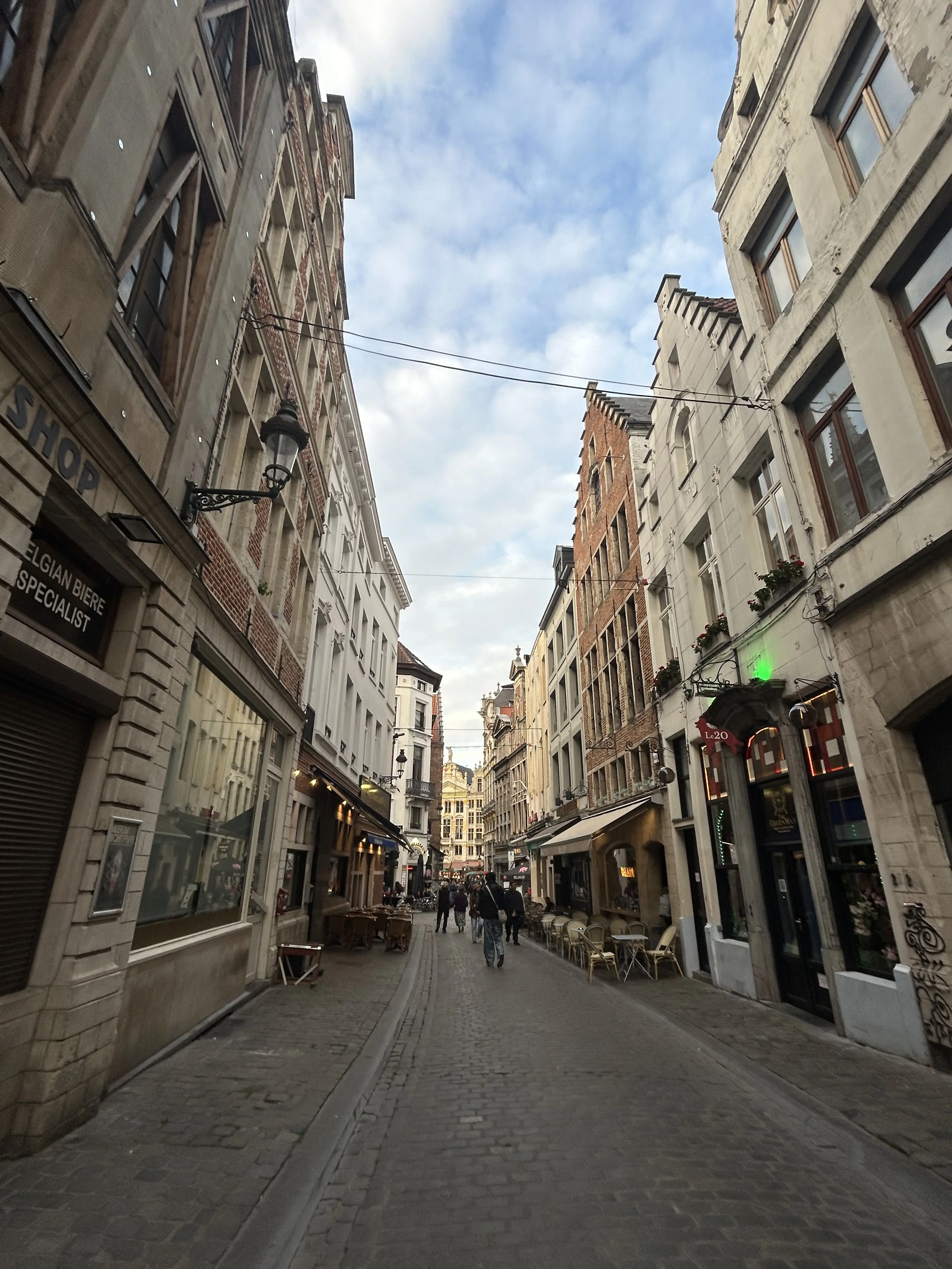 ブリュッセルの名店「La Roue D’or」　夕食　グラスパレス側
