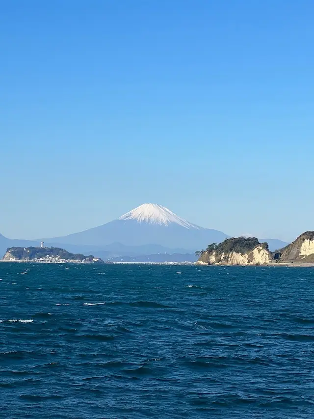  富士山　海と富士山　海　湘南　逗子