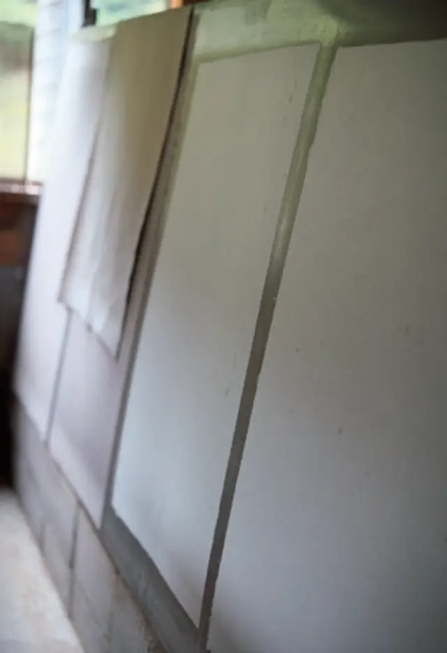 国内旅行　輪島　能登仁行和紙　杉皮、あおさなど漉き込む植物もさまざま