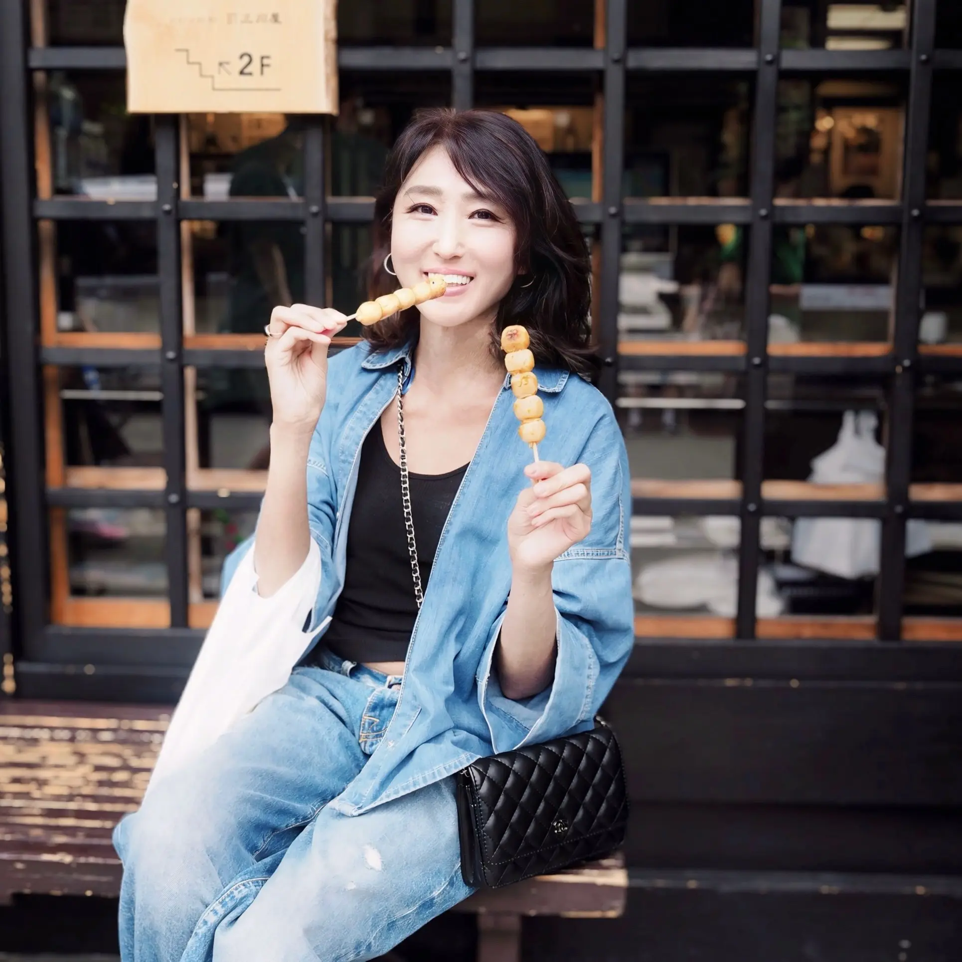 【ZARA】夏映えデニム♡ワイドスリーブシャツのセットアップで高山散策_1_11