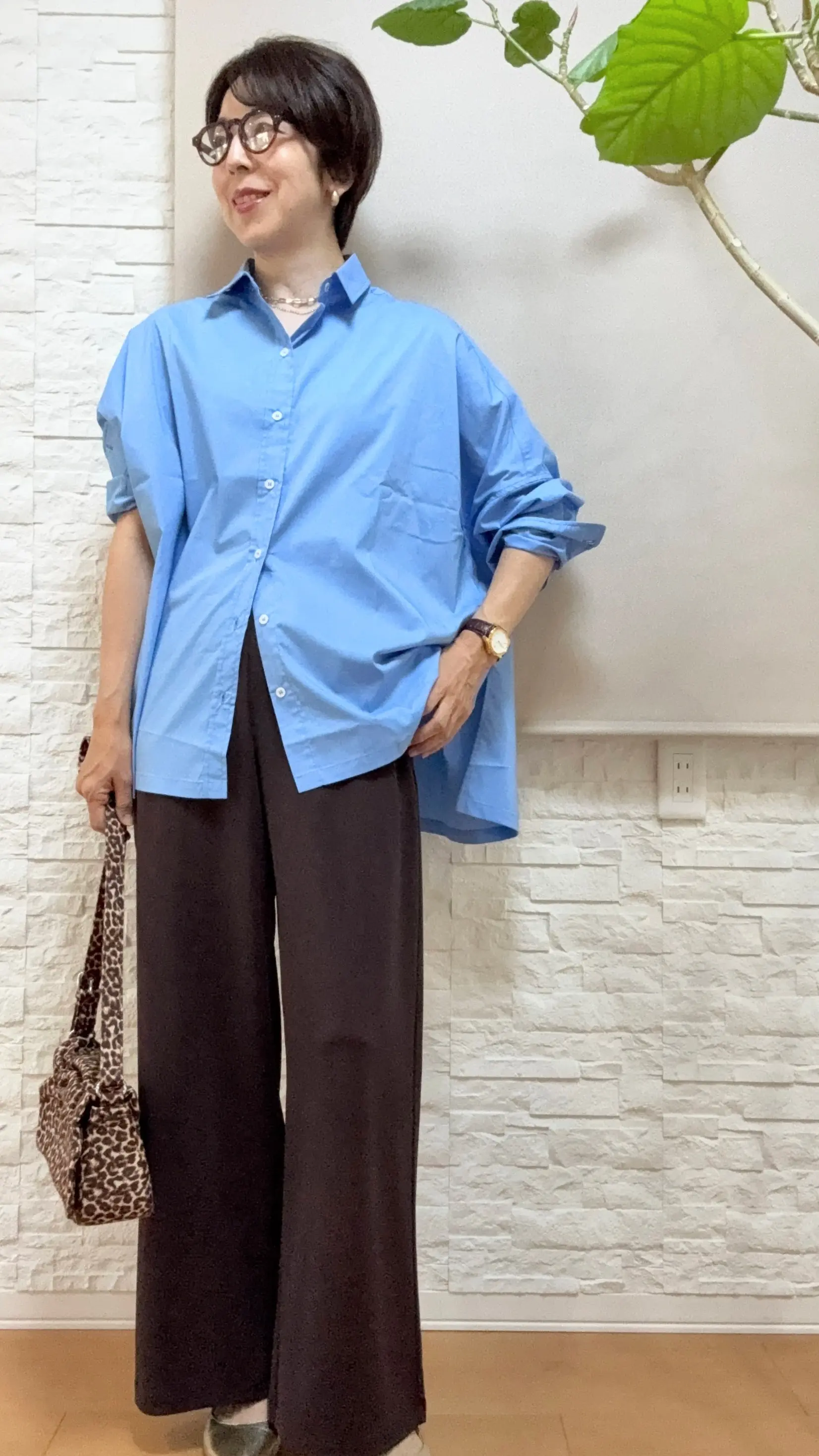 ジーユー購入品　ジーユーコーデ　ユニクロコーデ　ブラウンコーデ