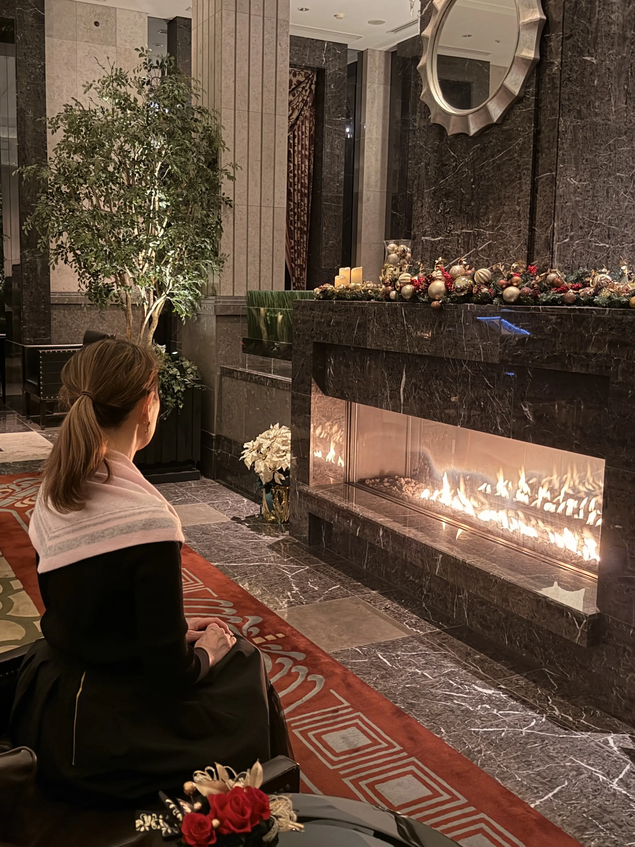 éclat premium通販　カシミヤ三角ストールのセルフスタイリング企画に参加_1_6