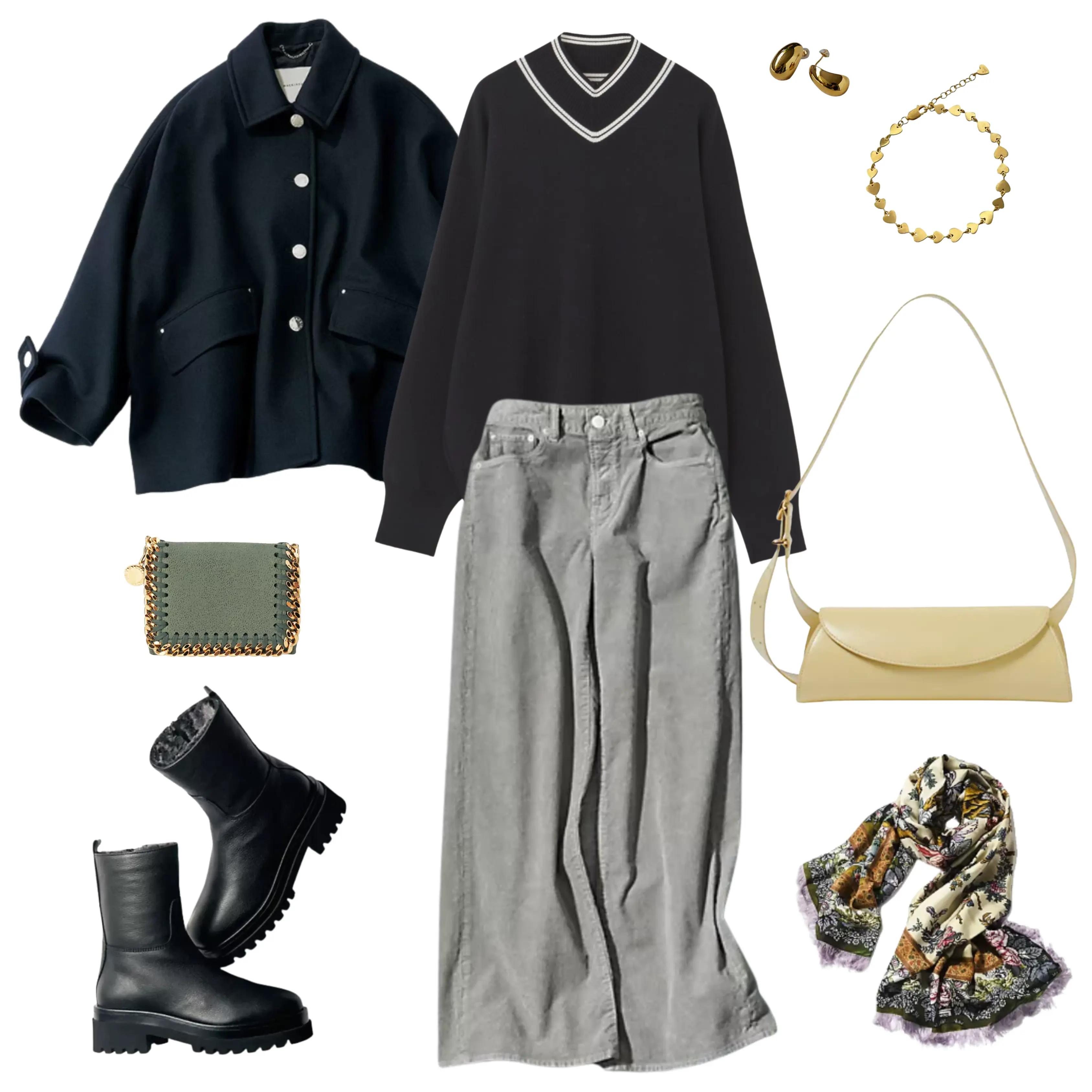 【50代 週末コーデ】モノトーンに華やぎを添える、大人の洗練コーデ＃Jマダムのおしゃれ_1_1