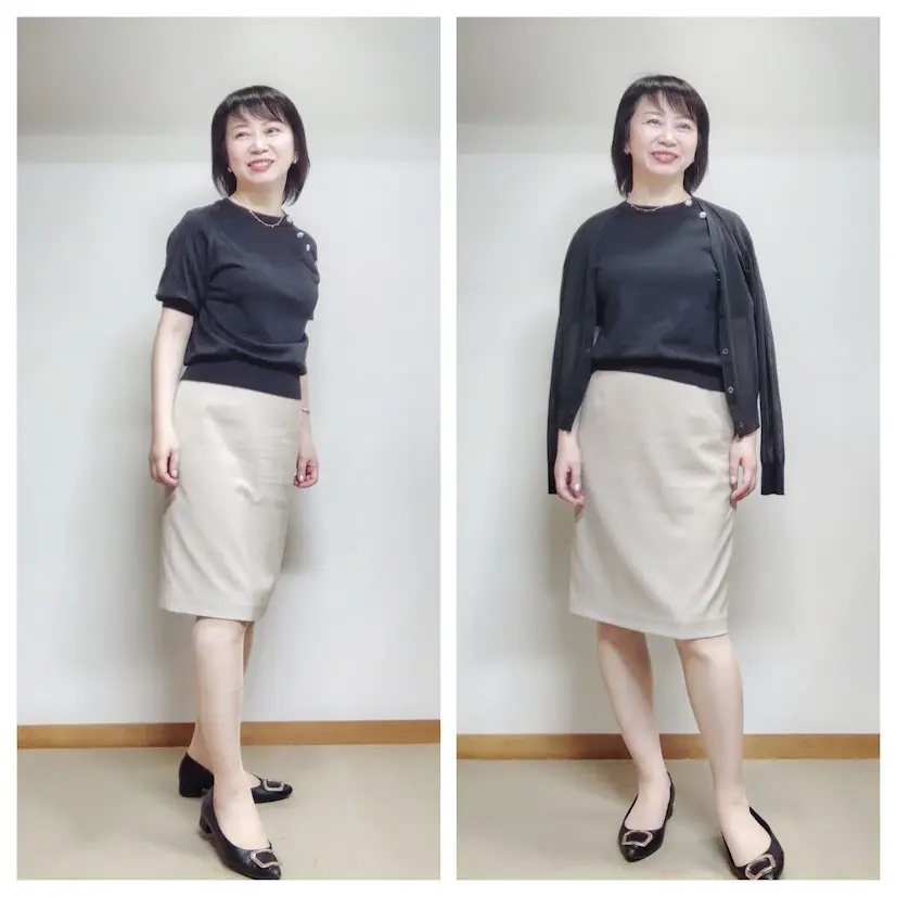8月前半。アラフィフ秘書お仕事毎日服_1_3