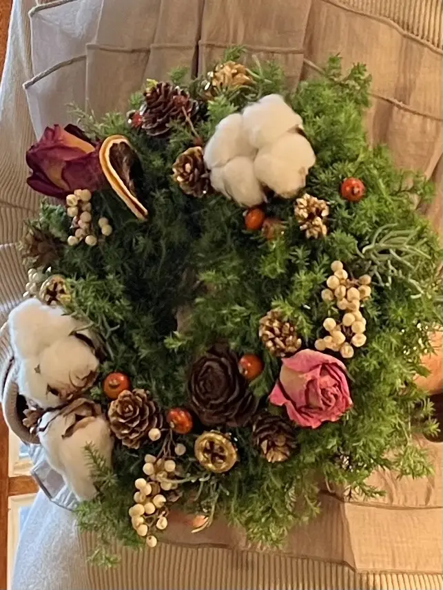 今年は早めのクリスマスリース作り_1_10