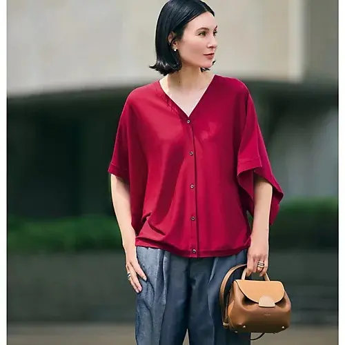 E by eclat 【前後2WAY】シルク混ニットカーディガン ￥18,150