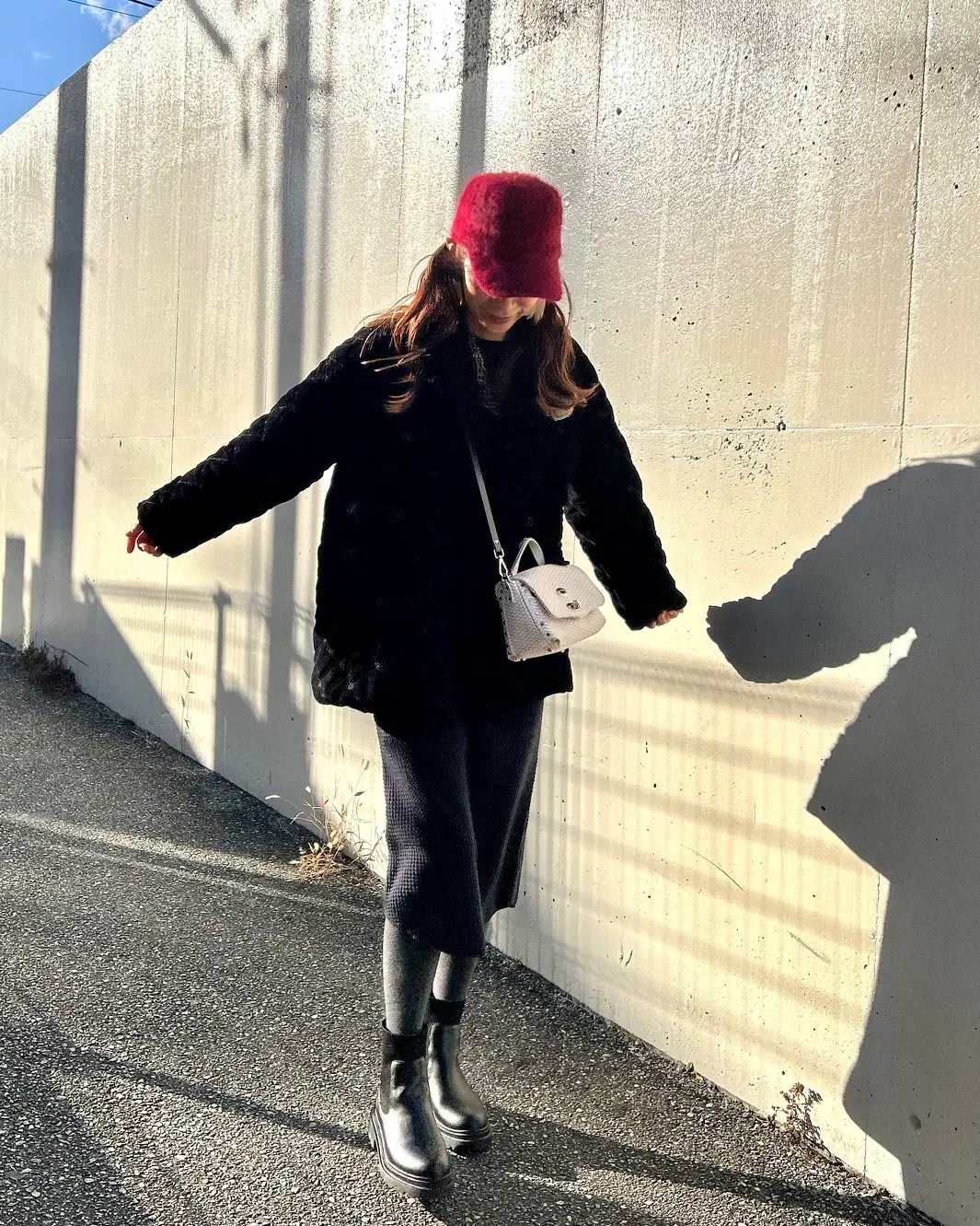 雪の降る帰省に重宝したGUの黒ブーツ_1_3