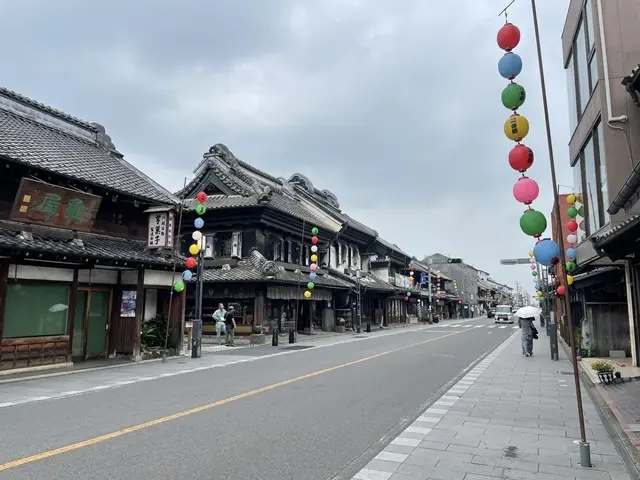 川越蔵造り通りの朝