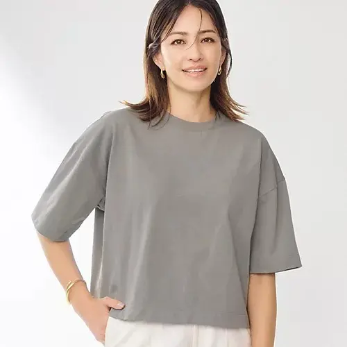 SLOANE×eclat 【村山佳世子さん別注】ショート丈Tシャツ ￥12,100