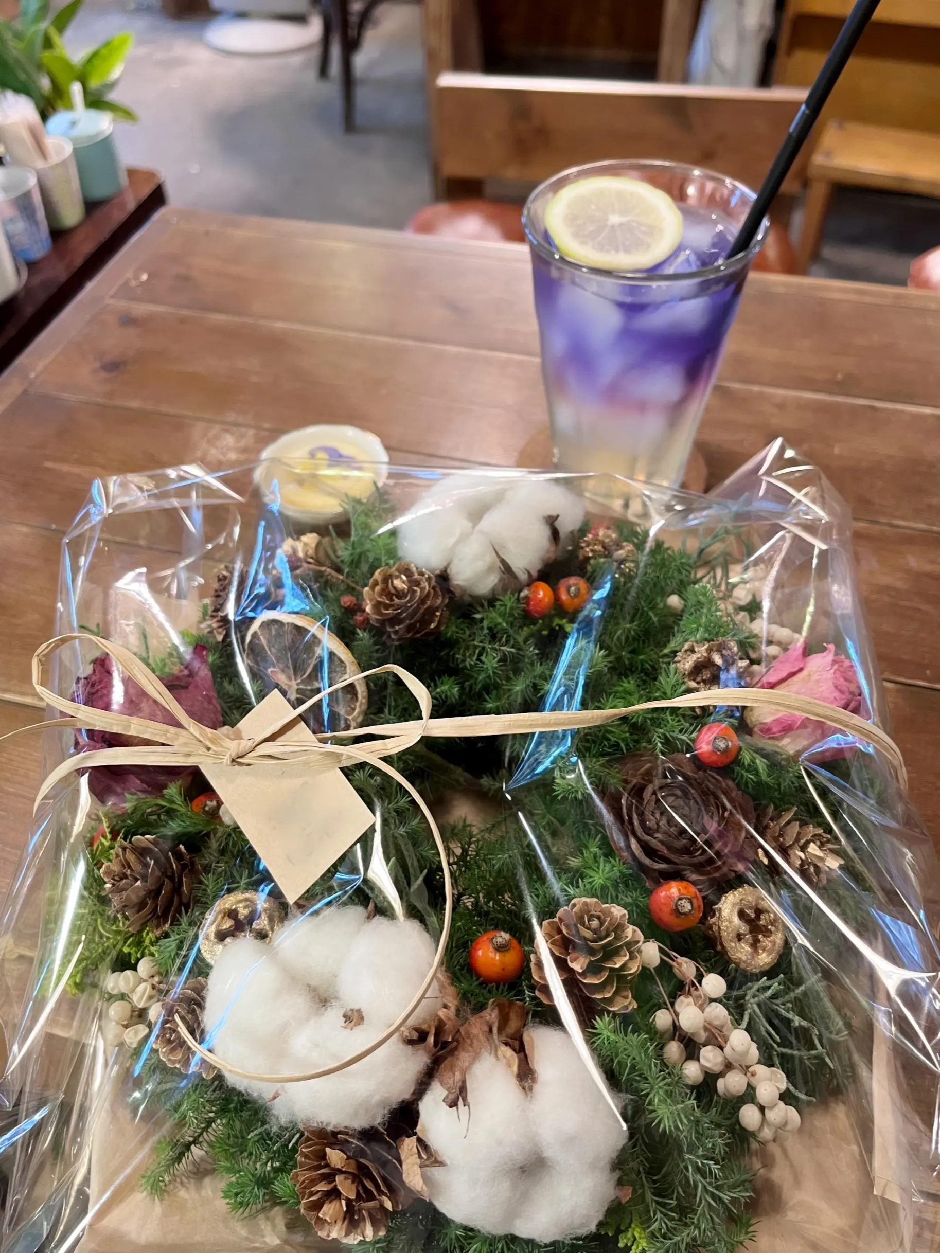 今年は早めのクリスマスリース作り_1_12